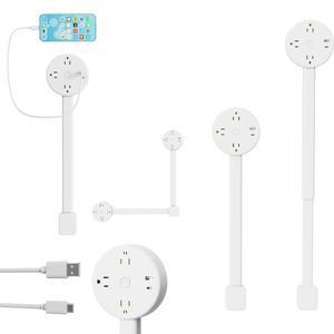 회전식 전기 벽 플러그 확장기  길이 조절 가능 멀티 콘센트 어댑터  공간 절약형