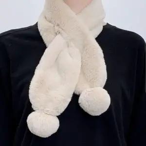 보드랍고 포근한 밍크 볼 머플러 목도리 퍼목도리 숏 여성 겨울 밍크 머플러 정장목도리