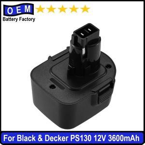 파이어스톰 포드 스타일 배터리 Ni-CD Ni-MH 3600mAh 12V Ps130 Black Decker PS130PS130AA9252A9275
