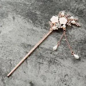 [콩심팥심]헤어비녀 올림머리 얌체비녀 벚꽃 올림머리장식 업스타일장식