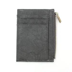 [콩심팥심]지퍼 카드지갑 슬림 얇은 인조가죽 카드홀더 남여공용카드지갑