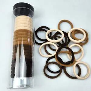 WL 데일리 머리끈 20P 브라운 머리고무줄 무매듭 헤어끈