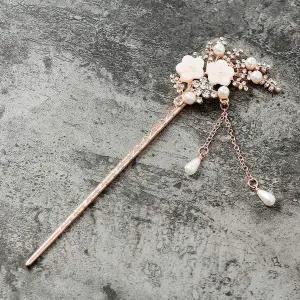 헤어비녀 올림머리 얌체비녀 벚꽃 올림머리장식 업스타일장식