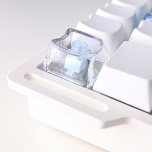 10/20개 귀여운 고양이 모양 투명 키캡 PBT 1U PC 블랭크 MAO 프로파일 DIY 무각인 MX 스위치 키보드용