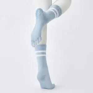 여성 삭스 논슬립 필라테스 요가 발가락 운동 골지 양말