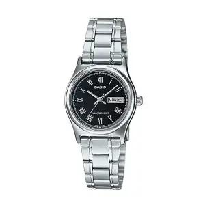 [신세계라이브쇼핑]카시오 LTP-V006D-1B 여성 라운드 아날로그 메탈 손목 시계