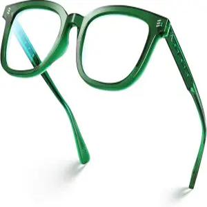 비소원 스퀘어 클래식 블루라이트 차단 안경 여성용 및 남성용 비처방 눈부심 방지 NOE