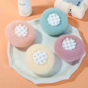 보리별 샤워볼톡 손잡이 샤워볼 부드러운 거품 스펀지 극세사 소프트버블 목욕볼