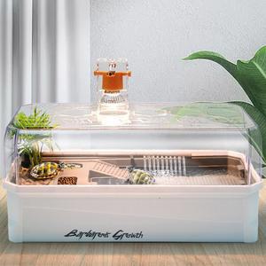 플라스틱 거북이어항 수생 반수생 횟집 블랙 제작 하우스 간단한 화이트 상자 60cm 쉽게