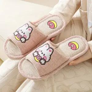 귀여운 캐릭터 자수 디저트 거실화 (WFK7L8I)