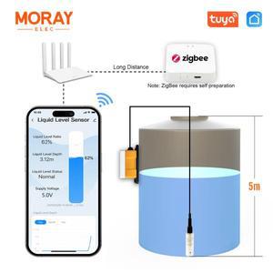 모레이 ME202WZ 5M 투야 스마트라이프 앱 지그비 와이파이 무선 디지털 스마트 홈 수중 물탱크 레벨 센서
