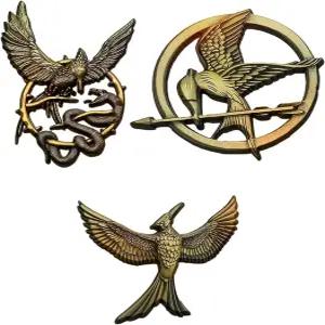 3팩 모킹 제이 핀 브룩 발라드 오브 송버드 앤 스네이크 라펠 더 게임 팬 컬렉션