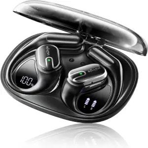 오픈 이어버드 블루투스 헤드폰 무선 - IPX7 방수 터치 컨트롤 이어폰 스포츠와 18.2mm 드라이버 스테레오