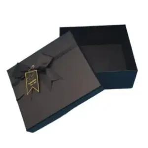 블랙 리본 선물 상자 포장 박스 답례품 중형 20x18