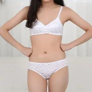 노와이어 주니어 하트패턴 2단계 브라팬티세트 글로리 (WFH6XXV)