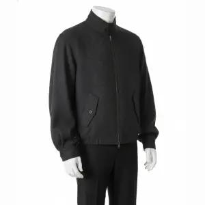 ASP 울 블렌드 해링턴 패디드 자켓 딥 차콜