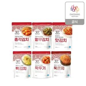종가 별미김치 파우치 400g 6종 3개 골라담기(총각/열무/맛/백/깍두기/묵은지)