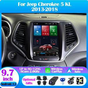 지프 체로키 5 KL 2013-2018 9.7인치 7862S 안드로이드 13 카 라디오 테슬라 스타일 멀티미디어 비디오 플