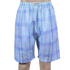 남성파자마반바지 편안한 남성 엠보 5부 체크 패턴 파자마 잠옷 바지