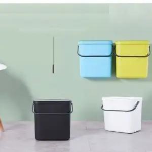 고품질 재활용 쓰레기통 블랙 7L 가정용 분리수거함 소형 (WFKG2V9)