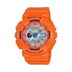 [신세계라이브쇼핑]베이비지 BA-110SN-4A 스포티 스니커 오렌지 여성 아날로그 디지털 우레탄 시계