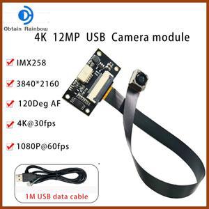 12MP IMX258 CMOS 4K 3840 x 2160 30fps AF/FF USB 카메라 모듈 얼굴 인식 120도 MJPEG YUY2