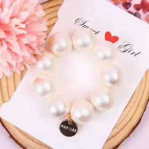 [셀러에이드]WL 화이트 볼 코인 헤어밴드 헤어슈슈 똥머리