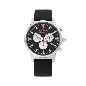 [신세계라이브쇼핑]몬데인 MSD.41420.LBV 클래식 크로노그래프 데이트 비건 남성 가죽 시계