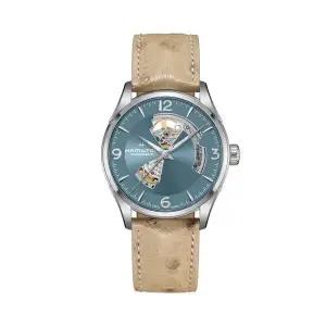 [신세계라이브쇼핑]해밀턴 H32705842 재즈마스터 오픈하트 남성 가죽시계