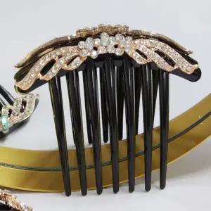 머리 꽂이 진주 헤어 여성 장식 큐빅 고급