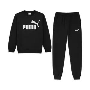 푸마 PUMA 에센셜 폴리스 기모 맨투맨 여성 아동 주니어 트레이닝 세트 운동복 런닝복 블랙 689721-01