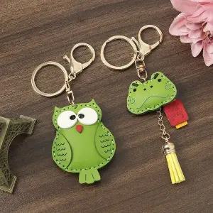 2종세트 애니멀 개구리 부엉이 티니키링 열쇠고리 (WFHJHL6)