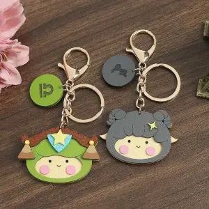 2종세트 키링 염소 열쇠고리 티니키링 천칭 별자리 (WFHJHLV)
