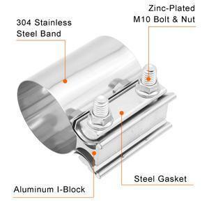 [호환품]버트 조인트 배기 밴드 클램프 슬리브 304 스테인레스 스틸 커플러 스텝 2.0 2.25 2.5 3.0