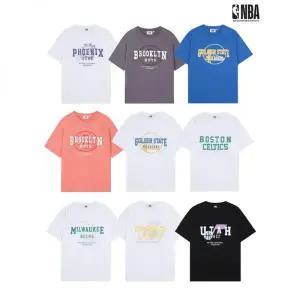NBA 남녀공용 엔비에이 빅로고 그라데이션 팀로고 티셔츠 N232Z9022P 3086023