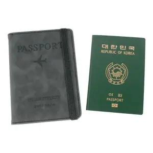 여권커버 해외여행 가죽 여권 케이스 트레블월렛 기본 진회색