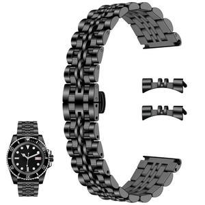 삼성 갤럭시 워치 7 / 6 5 4 40 44mm, Watch 클래식 43 47mm 밴드, 밴드 프로 스트랩 45mm, 42 46mm 스트랩과 호환되는 ABNUSR 스테인리스 스틸 시계