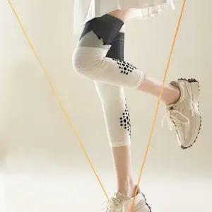 MORIIV 겨울 여성 니트 롱 방한 발 다리 종아리 압박 무릎 토시 레그워머 기모 겨울 양말 니삭스 좌우 2세트