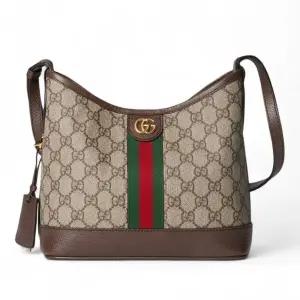 [명품] 오피디아 GG 숄더백 스몰 베이지에보니 브라운 781402 96IWG 8745