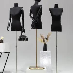 여성 반신 마네킹 드레스 피팅 촬영 소품 베이지 스탠드 전시 옷가게 매장