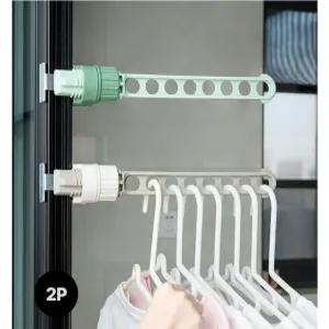 MNPP 창틀 문 난간형 이동식 무타공 빨래대 원룸 공간활용 탈부착 미니 소형 빨래대 8홀 2개