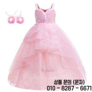 화려한 마녀 글린다 의상 핑크 드레스 할로윈 위한 위키드 코스프레 생일 파티