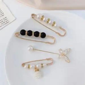 고품질 간편수선 셀프 줄이기 옷핀 진주브로치 브로치 옷핀 클래식 (WFKK779)