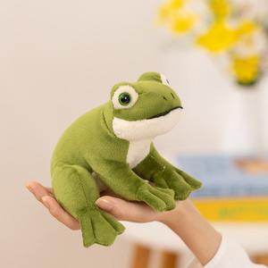 새로운 사실적인 개구리 봉제 장난감 12cm 미니 큰 눈 개구리 인형 부드러운 손바닥 애완 동물 사무실 데스