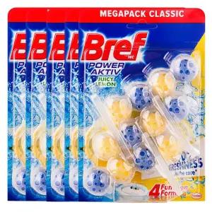 브레프 변기세정제 레몬3px5개 파워액티브 변기클리너청 화장실냄새제거 방향제