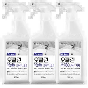 오클린 다목적세제 750ml 욕실용 x 3개