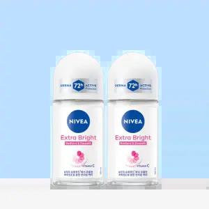 니베아 데오드란트 롤온 엑스트라 브라이트 50ml 2개