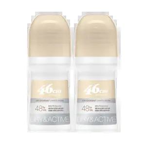 온더바디 46cm 롤온 데오드란트 화이트 머스크향 75ml x 2개