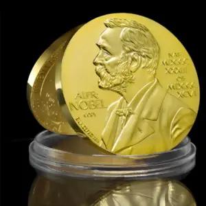노벨상 주념화 학생 선물 과학 소품 인테리어 수집 동전 발명가 학생화 기념화 코인화 옛날지폐 주화 골드