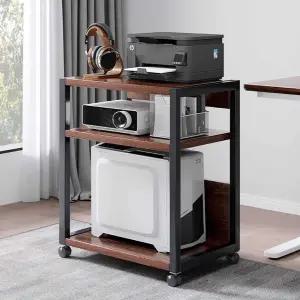 컴퓨터 본체 수납 트롤리 프린터 수납장 바퀴 거치대 선반